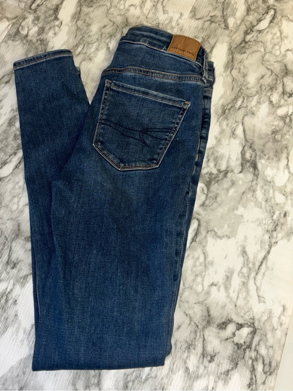 American Eagle Outfitters Women's Skinny Jeans - Dark Blue Wash